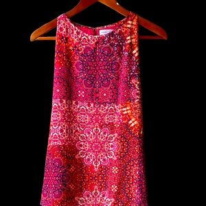 Adrienne Vittadini/Floral Mosaic Top/Keyhole Back Closure/Women's Size M